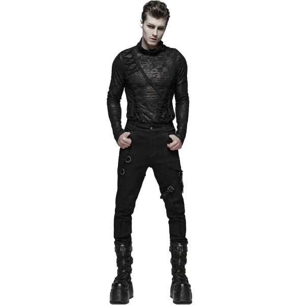 PUNK RAVE Pantalon ‘Cthulhu’ Noir vente à bas prix 3