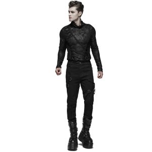 PUNK RAVE Pantalon ‘Cthulhu’ Noir vente à bas prix 25