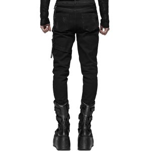 PUNK RAVE Pantalon ‘Cthulhu’ Noir vente à bas prix 29