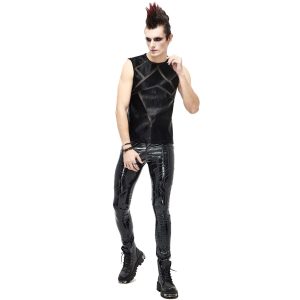 DEVIL FASHION Pantalon ‘Cyber Game’ En Simili Cuir Glossy Noir Pas Cher soldes France 21