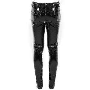 DEVIL FASHION Pantalon ‘Cyber Game’ En Simili Cuir Glossy Noir Pas Cher soldes France 41