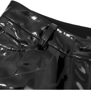 DEVIL FASHION Pantalon ‘Cyber Game’ En Simili Cuir Glossy Noir Pas Cher soldes France 47