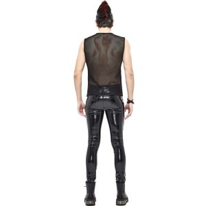 DEVIL FASHION Pantalon ‘Cyber Game’ En Simili Cuir Glossy Noir Pas Cher soldes France 23