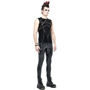 DEVIL FASHION Pantalon ‘Cyber Game’ En Simili Cuir Glossy Noir Pas Cher soldes France 25