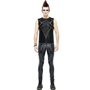 DEVIL FASHION Pantalon ‘Cyber Game’ En Simili Cuir Glossy Noir Pas Cher soldes France 29