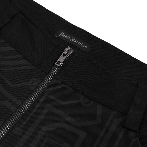 grande popularité DEVIL FASHION Pantalon ‘Cyber Game’ Noir 17