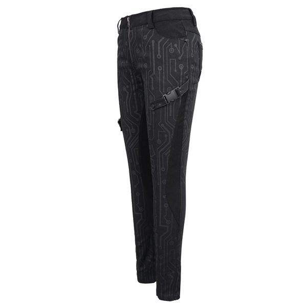 achetez pas cher DEVIL FASHION Pantalon ‘Cyber Game’ Noir Pour Femmes 13