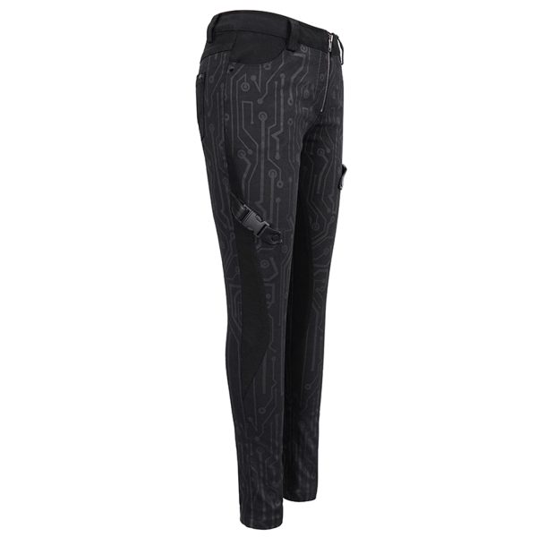 achetez pas cher DEVIL FASHION Pantalon ‘Cyber Game’ Noir Pour Femmes 14