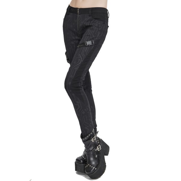 achetez pas cher DEVIL FASHION Pantalon ‘Cyber Game’ Noir Pour Femmes 10