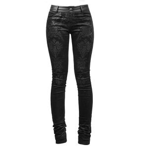 PUNK RAVE Pantalon ‘Damask’ Noir destockage 38