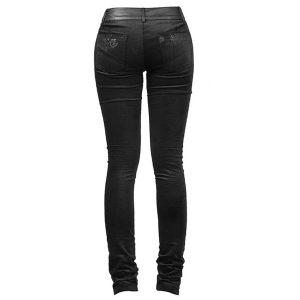 PUNK RAVE Pantalon ‘Damask’ Noir destockage 40