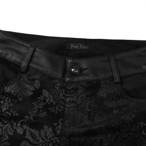 PUNK RAVE Pantalon ‘Damask’ Noir destockage 42