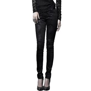 PUNK RAVE Pantalon ‘Damask’ Noir destockage 32