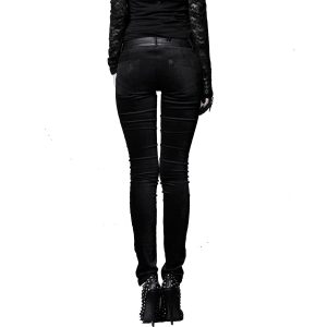 PUNK RAVE Pantalon ‘Damask’ Noir destockage 34