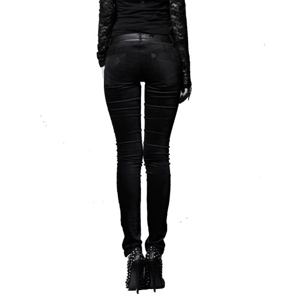 PUNK RAVE Pantalon ‘Damask’ Noir destockage 10