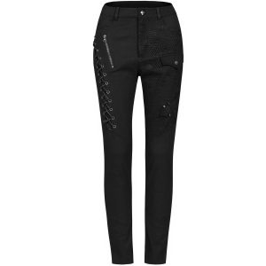 Boutique PUNK RAVE Pantalon ‘Dark Blood’ Noir 42