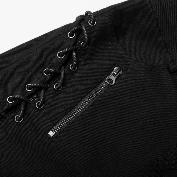 Boutique PUNK RAVE Pantalon ‘Dark Blood’ Noir 18