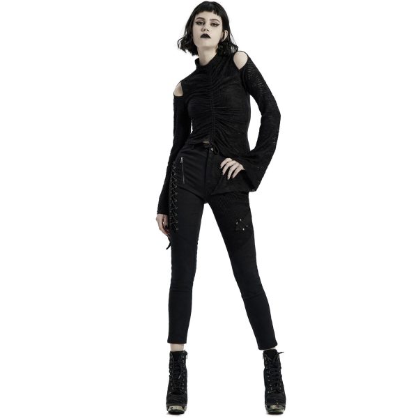 Boutique PUNK RAVE Pantalon ‘Dark Blood’ Noir 5