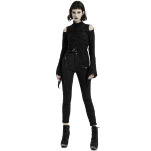 Boutique PUNK RAVE Pantalon ‘Dark Blood’ Noir 28