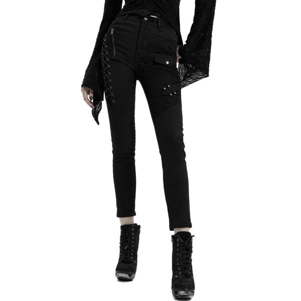 Boutique PUNK RAVE Pantalon ‘Dark Blood’ Noir 1