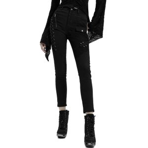 Boutique PUNK RAVE Pantalon ‘Dark Blood’ Noir 34