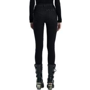 mode PUNK RAVE Pantalon ‘Dark Blood’ Noir Et Rouge 35