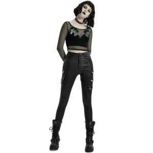 en promotion PUNK RAVE Pantalon ‘Dark Doll’ Noir 22