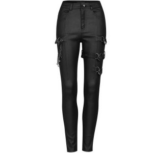 en promotion PUNK RAVE Pantalon ‘Dark Doll’ Noir 42