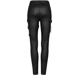 en promotion PUNK RAVE Pantalon ‘Dark Doll’ Noir 44