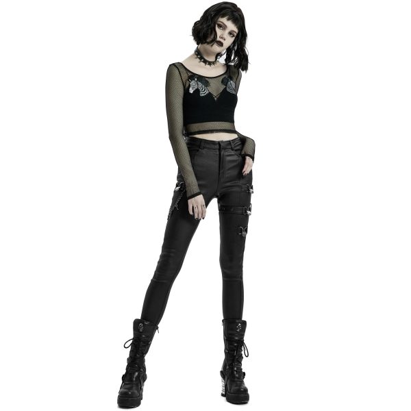 en promotion PUNK RAVE Pantalon ‘Dark Doll’ Noir 5