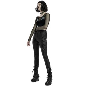 en promotion PUNK RAVE Pantalon ‘Dark Doll’ Noir 30