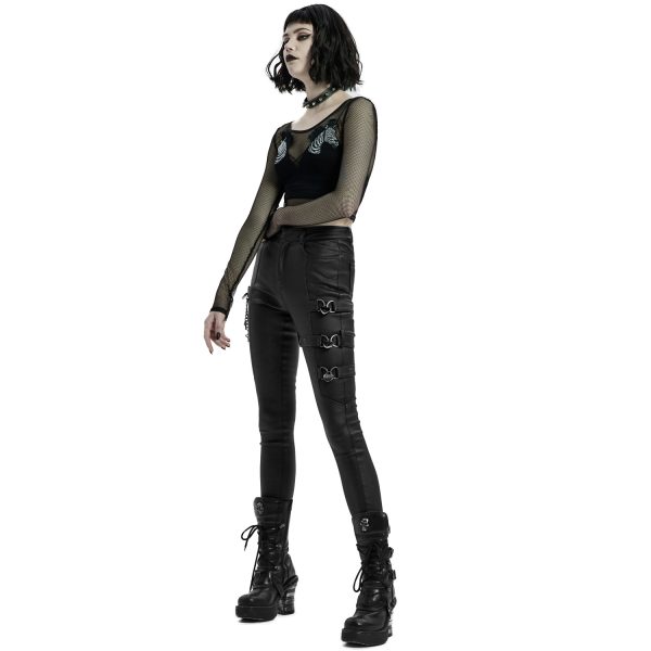 en promotion PUNK RAVE Pantalon ‘Dark Doll’ Noir 7