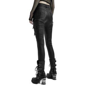 en promotion PUNK RAVE Pantalon ‘Dark Doll’ Noir 38