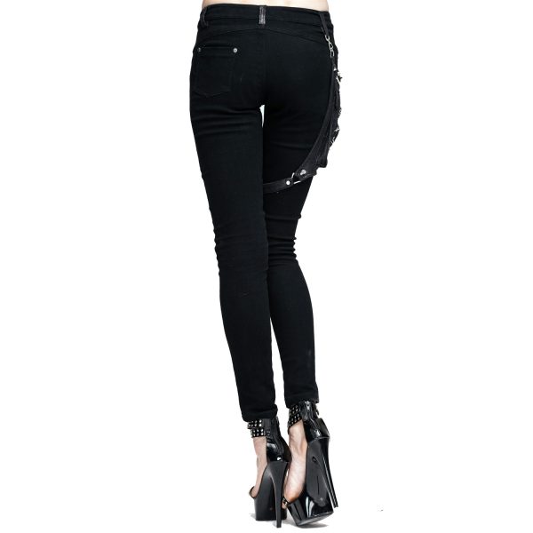 DEVIL FASHION Pantalon ‘Dark Punk’ Noir meilleure qualité 5