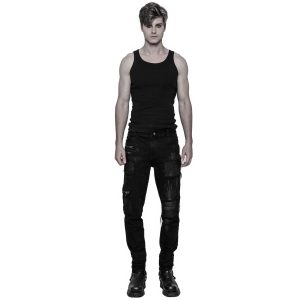 Achat PUNK RAVE Pantalon Decadent ‘Black Swamp’ Noir 22