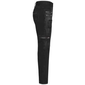 Achat PUNK RAVE Pantalon Decadent ‘Black Swamp’ Noir 46