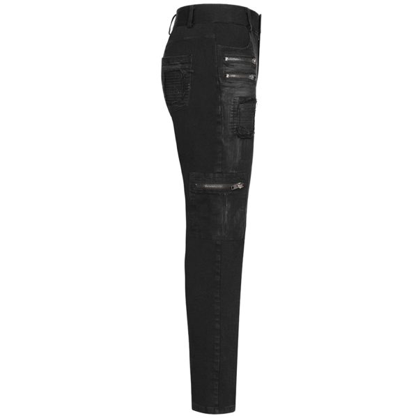 Achat PUNK RAVE Pantalon Decadent ‘Black Swamp’ Noir 15