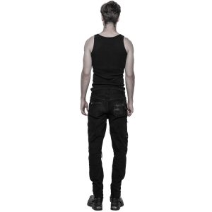 Achat PUNK RAVE Pantalon Decadent ‘Black Swamp’ Noir 24