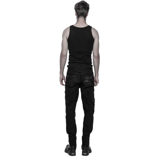 Achat PUNK RAVE Pantalon Decadent ‘Black Swamp’ Noir 4