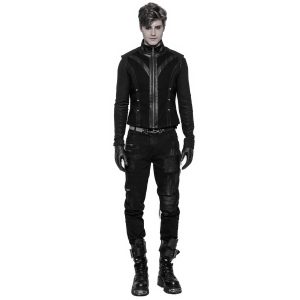 Achat PUNK RAVE Pantalon Decadent ‘Black Swamp’ Noir 30