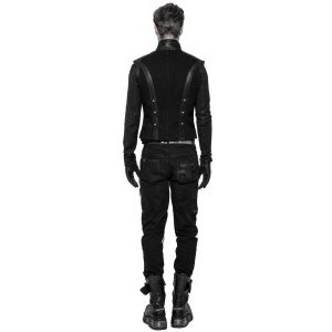 Achat PUNK RAVE Pantalon Decadent ‘Black Swamp’ Noir 32