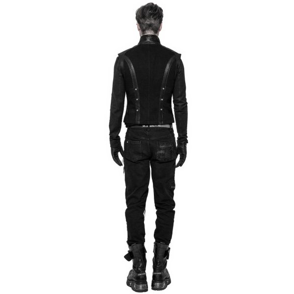 Achat PUNK RAVE Pantalon Decadent ‘Black Swamp’ Noir 8