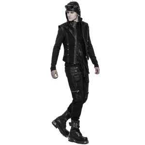 Achat PUNK RAVE Pantalon Decadent ‘Black Swamp’ Noir 34