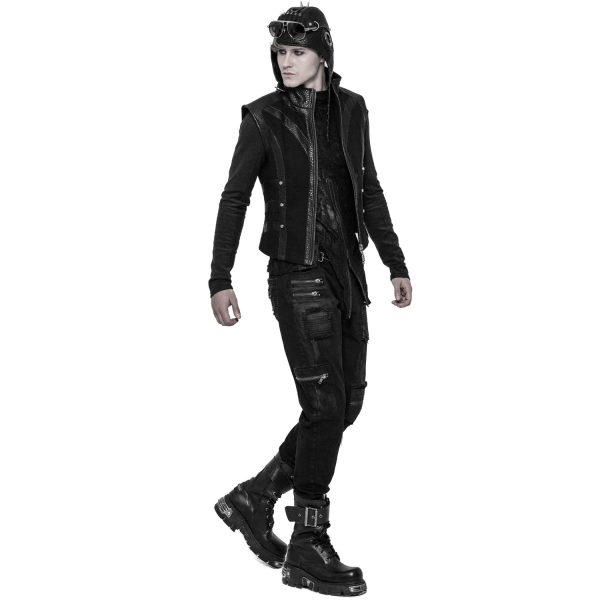 Achat PUNK RAVE Pantalon Decadent ‘Black Swamp’ Noir 9