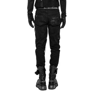 Achat PUNK RAVE Pantalon Decadent ‘Black Swamp’ Noir 38