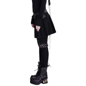 PUNK RAVE Pantalon-Demi-Jupe ‘Catacomb’ Noir à prix d'occasion 41