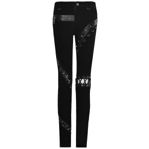 PUNK RAVE Pantalon-Demi-Jupe ‘Catacomb’ Noir à prix d'occasion 47