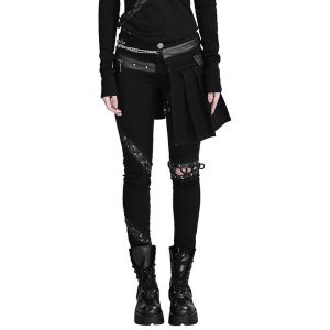 PUNK RAVE Pantalon-Demi-Jupe ‘Catacomb’ Noir à prix d'occasion 37