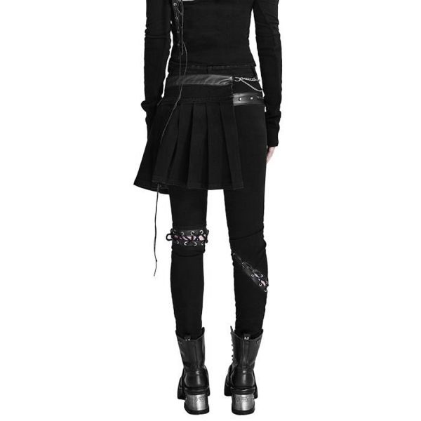 PUNK RAVE Pantalon-Demi-Jupe ‘Catacomb’ Noir à prix d'occasion 11