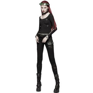 boutiqued pas cher PUNK RAVE Pantalon ‘Destruction Unit’ Noir 24